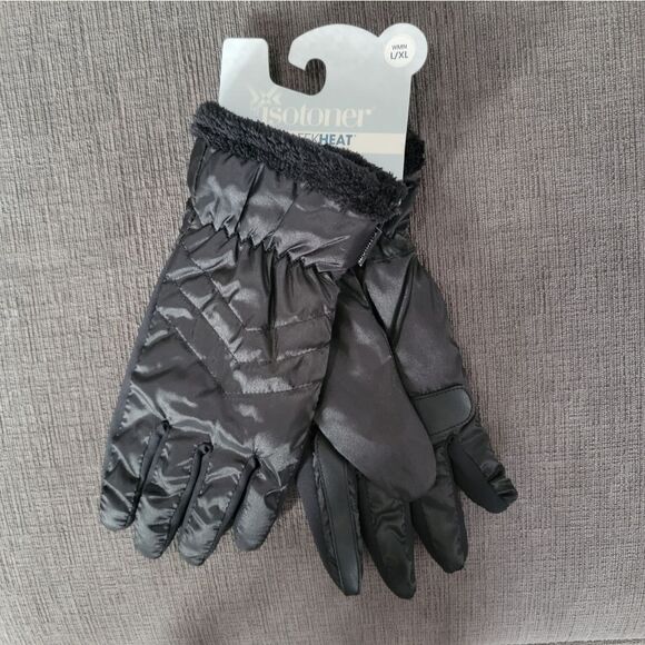 🆕️Isotoner SleekHeat Quilted pattern Gloves🧤 smarTouch® technology plush lined - Picture 4 of 12